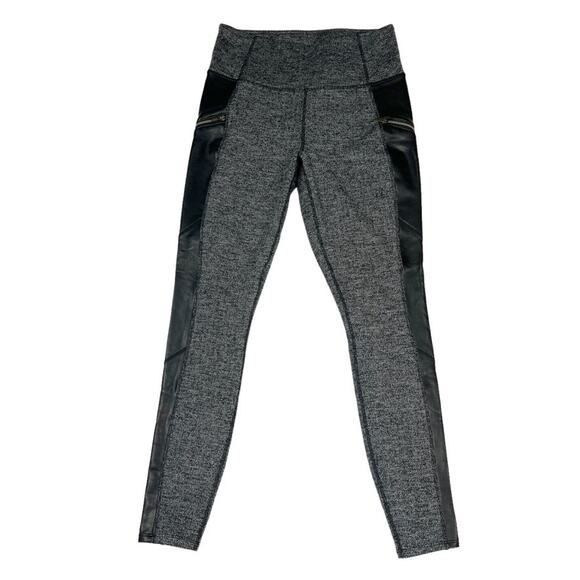 Athleta Leggings Luxe Metro Drifter Grey Herringbone Pull On Womens Small Casual - Picture 1 of 15